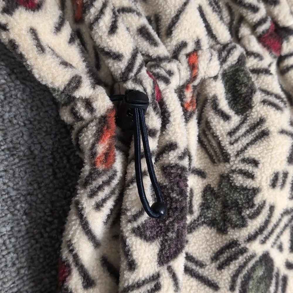 Vintage 1997 The North Face Fall Leaves Fleece Vest Size Large Cinchable 🍂 - Picture 3 of 10